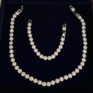 Swarovski necklace and bracelet